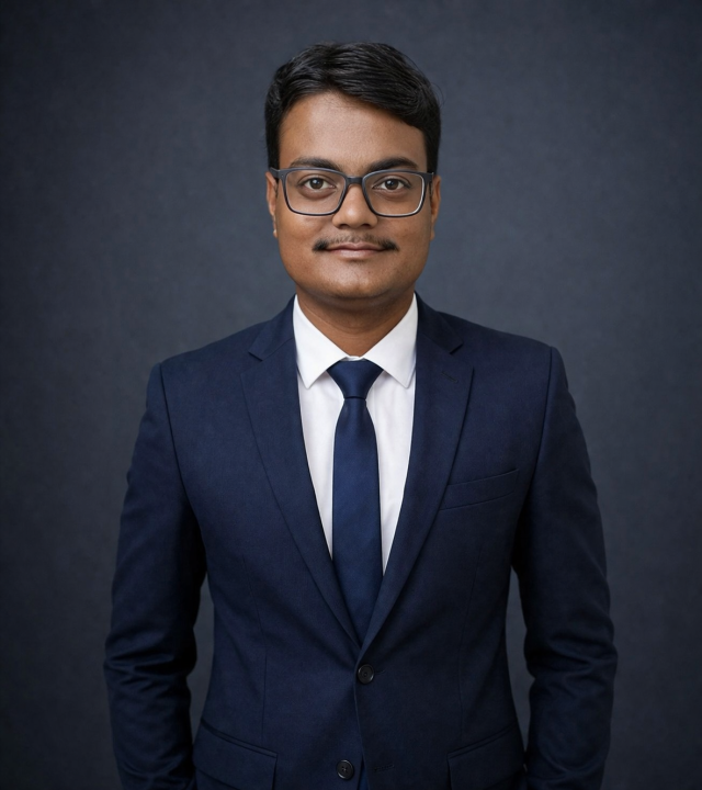 corporate headshot with confident pose